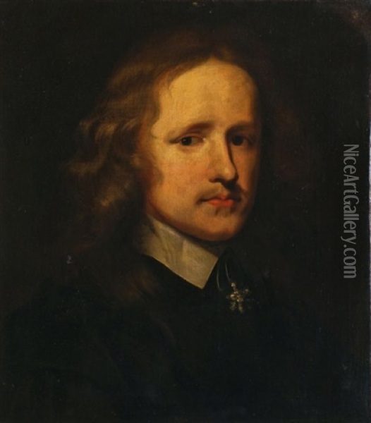 Portrait Of A Gentleman, Quarter-length Turned To The Right Oil Painting - Robert Walker