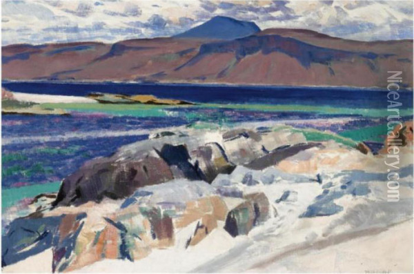 Ben More From Iona Oil Painting - Francis Campbell Boileau Cadell