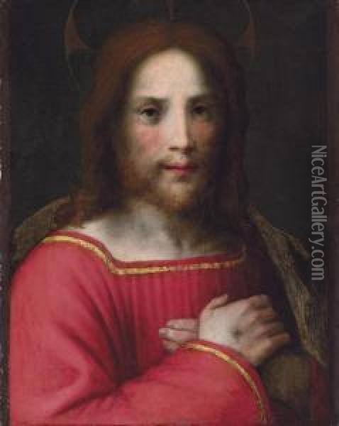 Christ As The Man Of Sorrows Oil Painting - Domenico Puligo