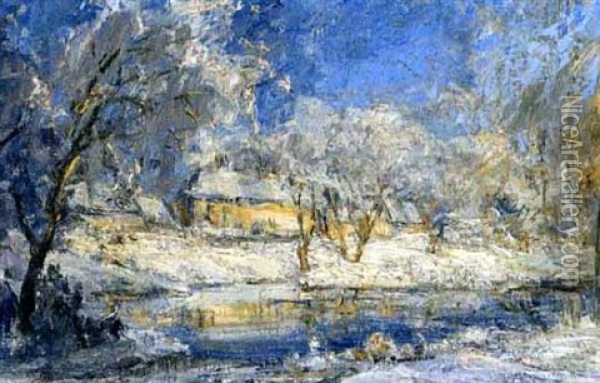 Winterlandschaft Oil Painting - Karl Haider