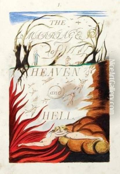The Marriage Of Heaven And Hell Oil Painting - William Blake