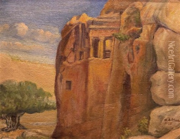 Judean Desert Oil Painting - Aaron Shaul Schur