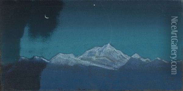 Himalayas, Sikkim Oil Painting - Nikolai Konstantinovich Roerich