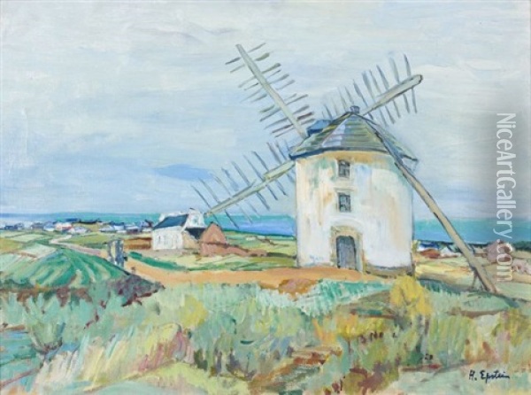 Le Moulin Oil Painting - Henri Epstein