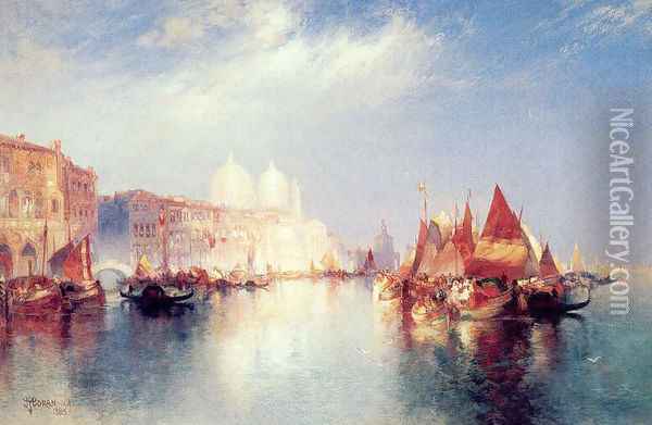 The Grand Canal Oil Painting - Thomas Moran