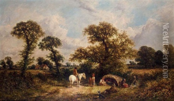 The Gypsy Shelter Oil Painting - James E. Meadows