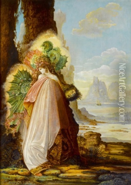 Salome Mit Dem Kopf Johannes Des Taufers Oil Painting - Gustave Moreau