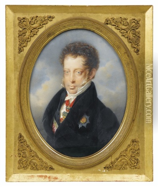 Louis, Archiduc D'autriche (1784-1864) Oil Painting - Friedrich Johann Gottlieb (Franz) Lieder