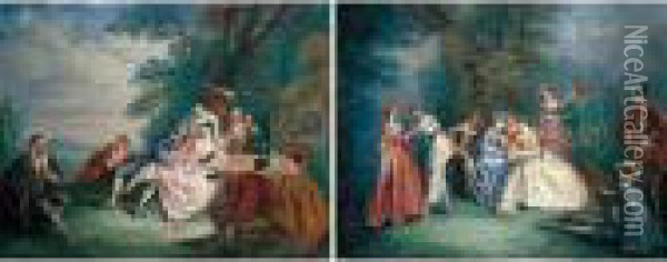 ``fetes Champetres' Oil Painting - Jean-Baptiste Joseph Pater