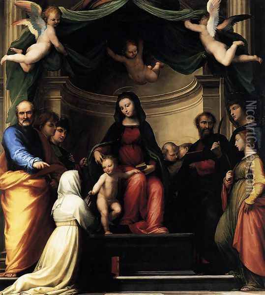 The Marriage of St Catherine of Siena 1511 Oil Painting - Fra Bartolomeo