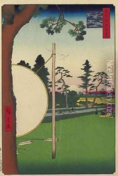 Takada Riding Ground (Takada no baba) Oil Painting - Utagawa or Ando Hiroshige