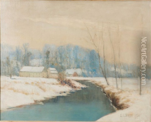 Winter Landscape Oil Painting - Eugene L. Smyth