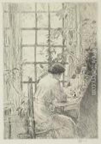 The Writing Desk Oil Painting - Frederick Childe Hassam