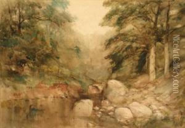 Rock Creek Park Oil Painting - Lucien Whiting Powell