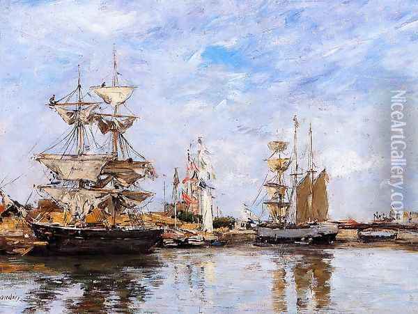 The Deauville Basin II Oil Painting - Eugene Boudin