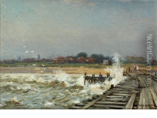 Walberswick From The Pier Oil Painting - William Kay Blacklock