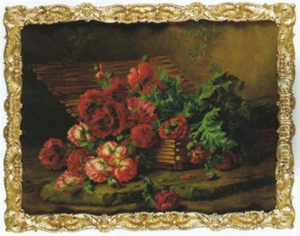 Stilleben Med Blommor Oil Painting - Edward van Ryswyck