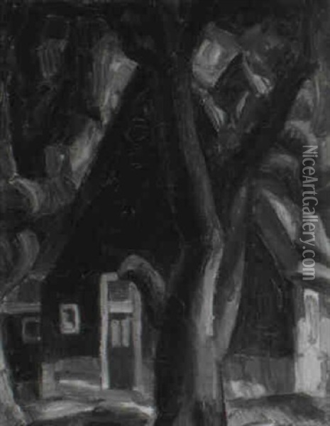 A Farm Among Trees Oil Painting - Leo Gestel