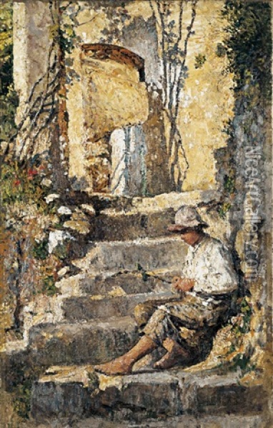 Capri Oil Painting - Alois Boudry