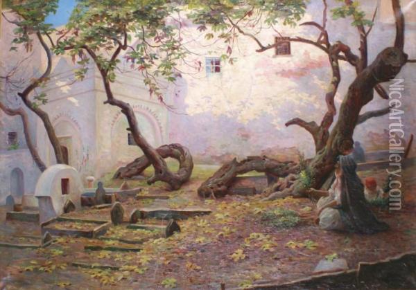 Cimetiere En Orient Oil Painting - Lemaitre Gustave