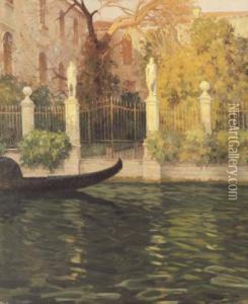 Giardino A Venezia Oil Painting - Eugenio Olivari