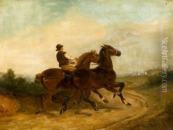 Going To The Horse Fair Oil Painting - Thomas Smythe