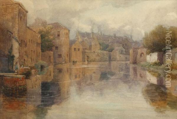 Sligo Canal Oil Painting - Mary Georgina Barton