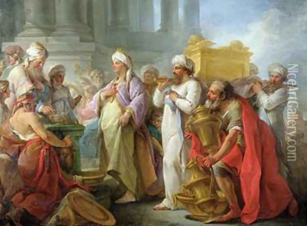 Solomon Before the Ark of the Covenant Oil Painting - Blaise Nicolas Le Sueur