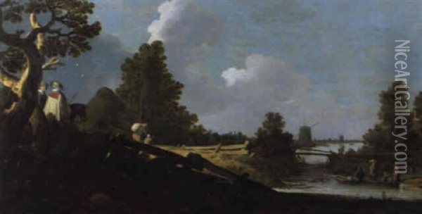 Sommermorgen In Holland Oil Painting - Pieter de Bloot