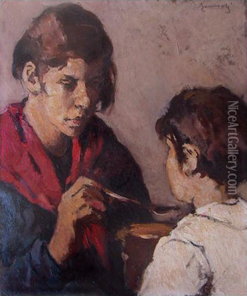 Senza Titolo Oil Painting - Ludovico Tommasi