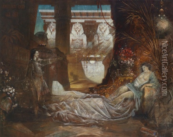Agyptische Szene (casar Und Kleopatra ?) Oil Painting - Leo Diet