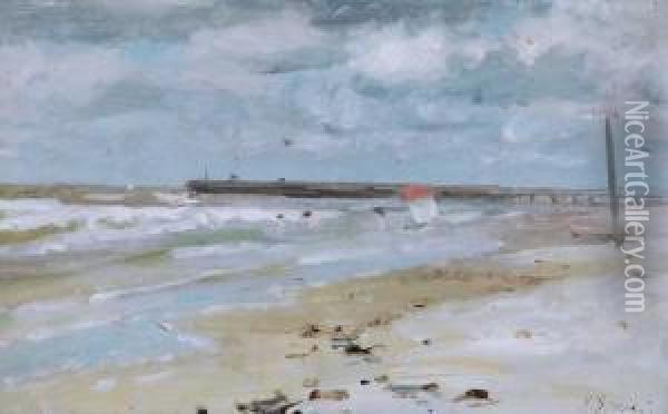 Morze Oil Painting - Konstanty Gorski