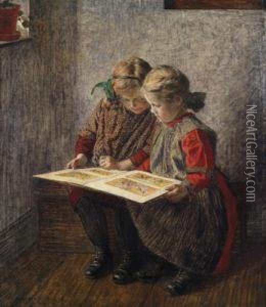Il Libroillustrato Oil Painting - Walther Firle