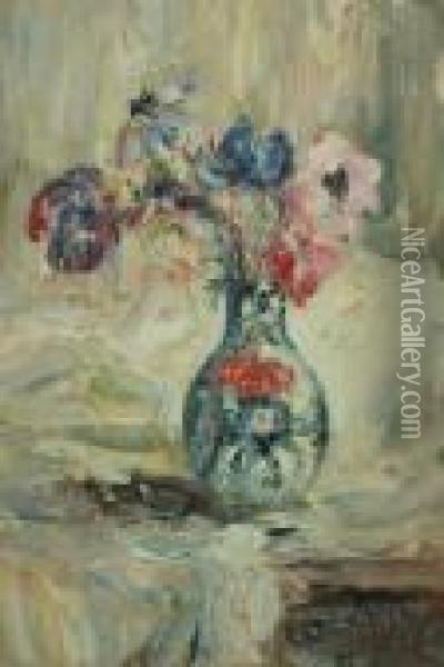 Bouquet D'anemones Oil Painting - Armand Jamar
