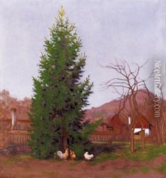 Nagybanya Landscape Oil Painting - Samu Bortsok