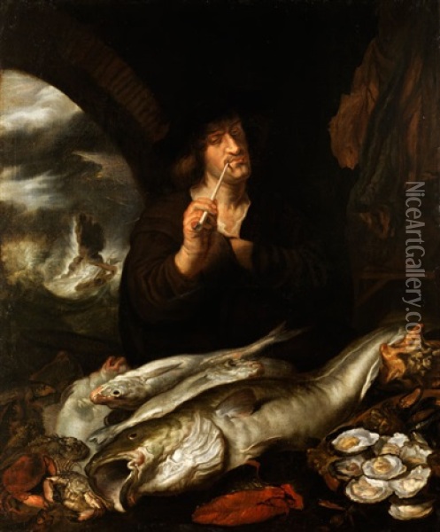 Allegorische Darstellung Des Monats Marz Oil Painting - Joachim von Sandrart the Elder