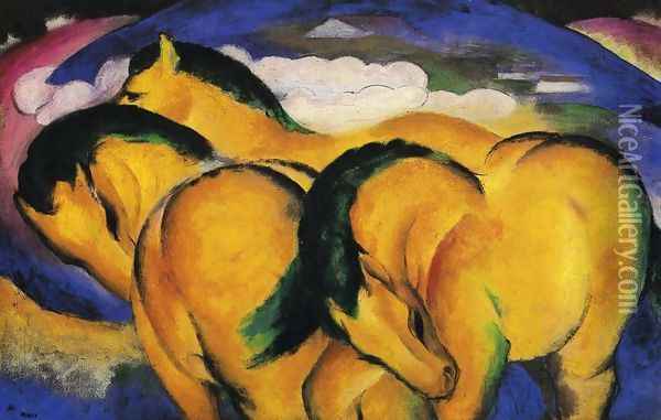 The Little Yellow Horses Oil Painting - Franz Marc