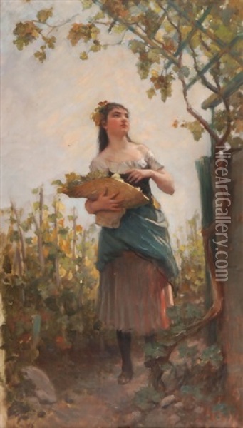 Die Junge Winzerin Oil Painting - Frederic Dufaux