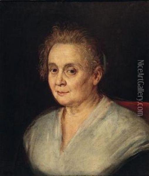 Portrait Of An Elderly Woman Oil Painting - Leandro Bassano