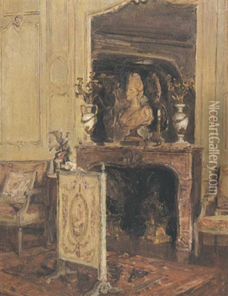 Interior, Chateau Du Breau Oil Painting - Walter Gay