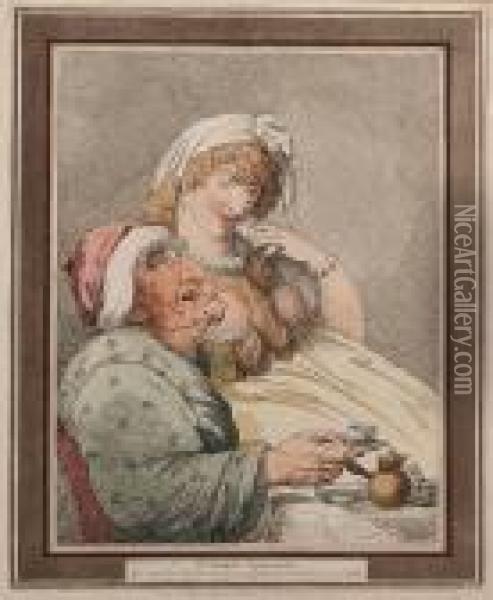 St James's Courtship Oil Painting - Thomas Rowlandson