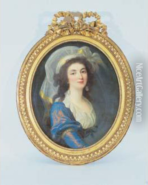 Esquisse Pour Un Portrait De Madame De Cosse Brissac Oil Painting - Marie-Victoire Lemoine