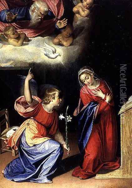 The Annunciation Oil Painting - Scipione Pulzone