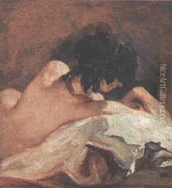 Study From Life Oil Painting - William Etty