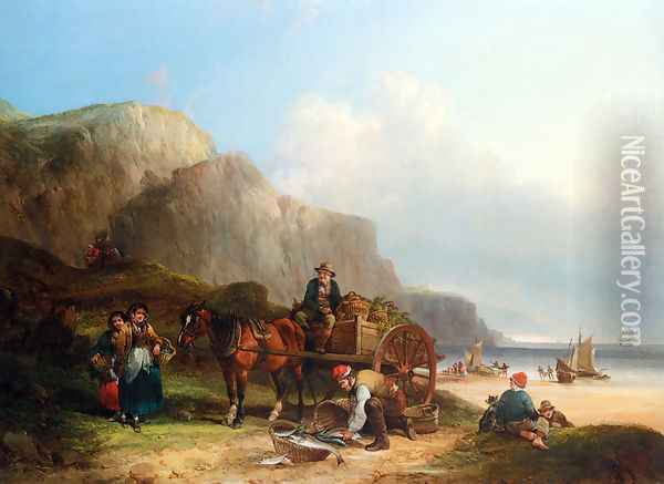 Scene in the Isle of Wight Oil Painting - William Joseph Shayer