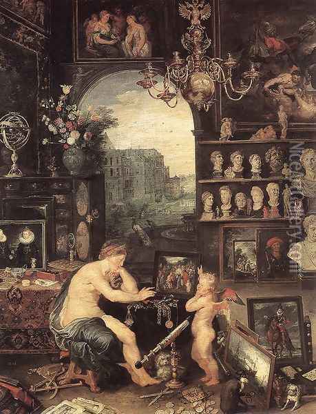 The Sense of Sight (detail 1) 1617 Oil Painting - Jan The Elder Brueghel