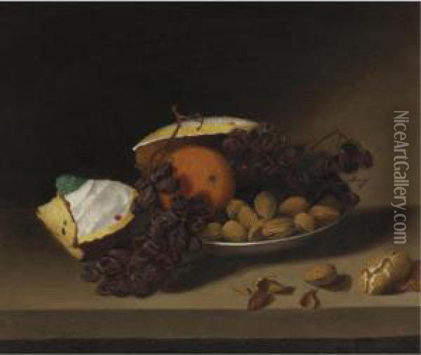 Cake, Raisins And Nuts Oil Painting - Margaretta Angelica Peale