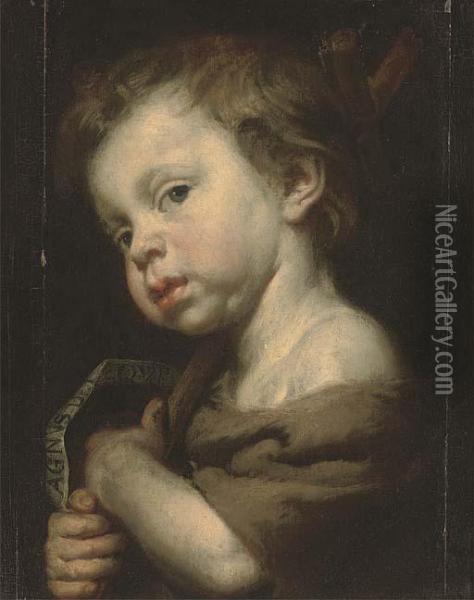 The Infant Saint John The Baptist Oil Painting - Jan or Joan van Noordt