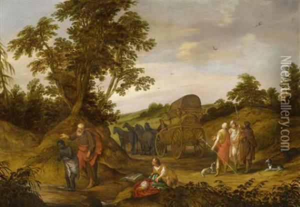 The Baptism Of Theeunuch Oil Painting - David Colijns
