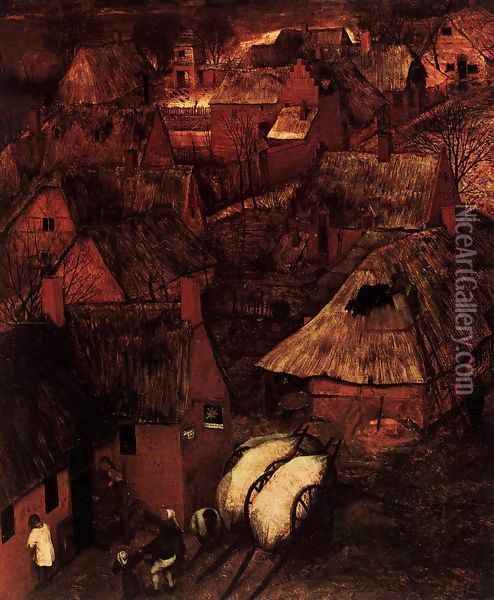 Gloomy Day (detail) 1565 4 Oil Painting - Jan The Elder Brueghel